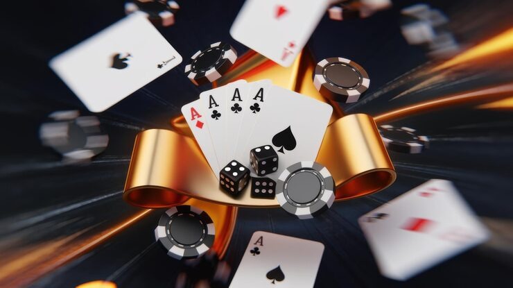 Live Diamond Empire dealer table at mega77 slot with multi-camera studio view